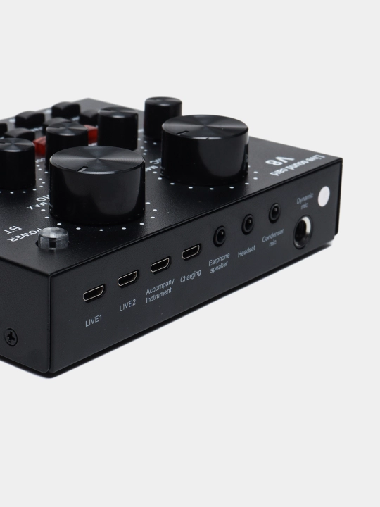 Tashqi ovoz kartasi - mikrofon uchun V8 miksher 12 ovoz effektlari