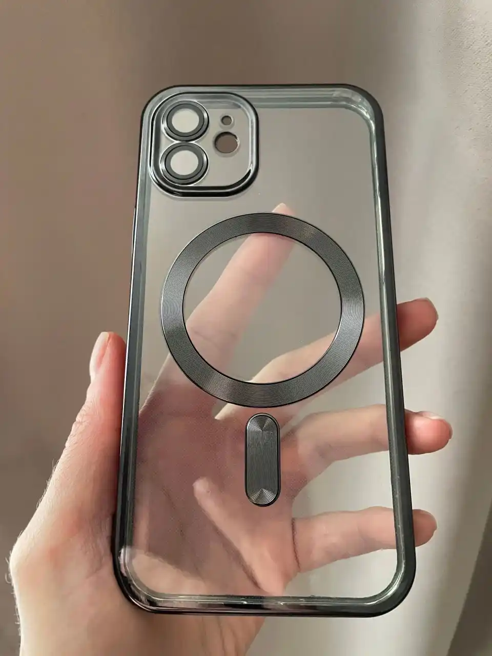Чехол MagSafe iPhone 11 12 13 14 / Pro Max / Plus прозрачный магнитный