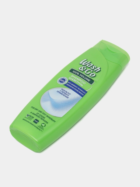 Soch uchun shampun Wash&Go, qazg'oq bilan kurashish uchun tozalash va parvarish, 360 ml