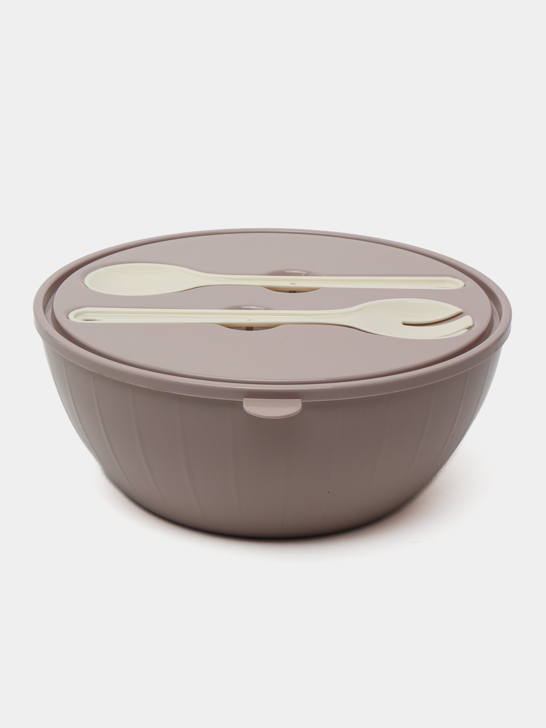 Plastik idish salat uchun, qoshiq, vilkasi bilan, Sugar&Spice, 5 litr