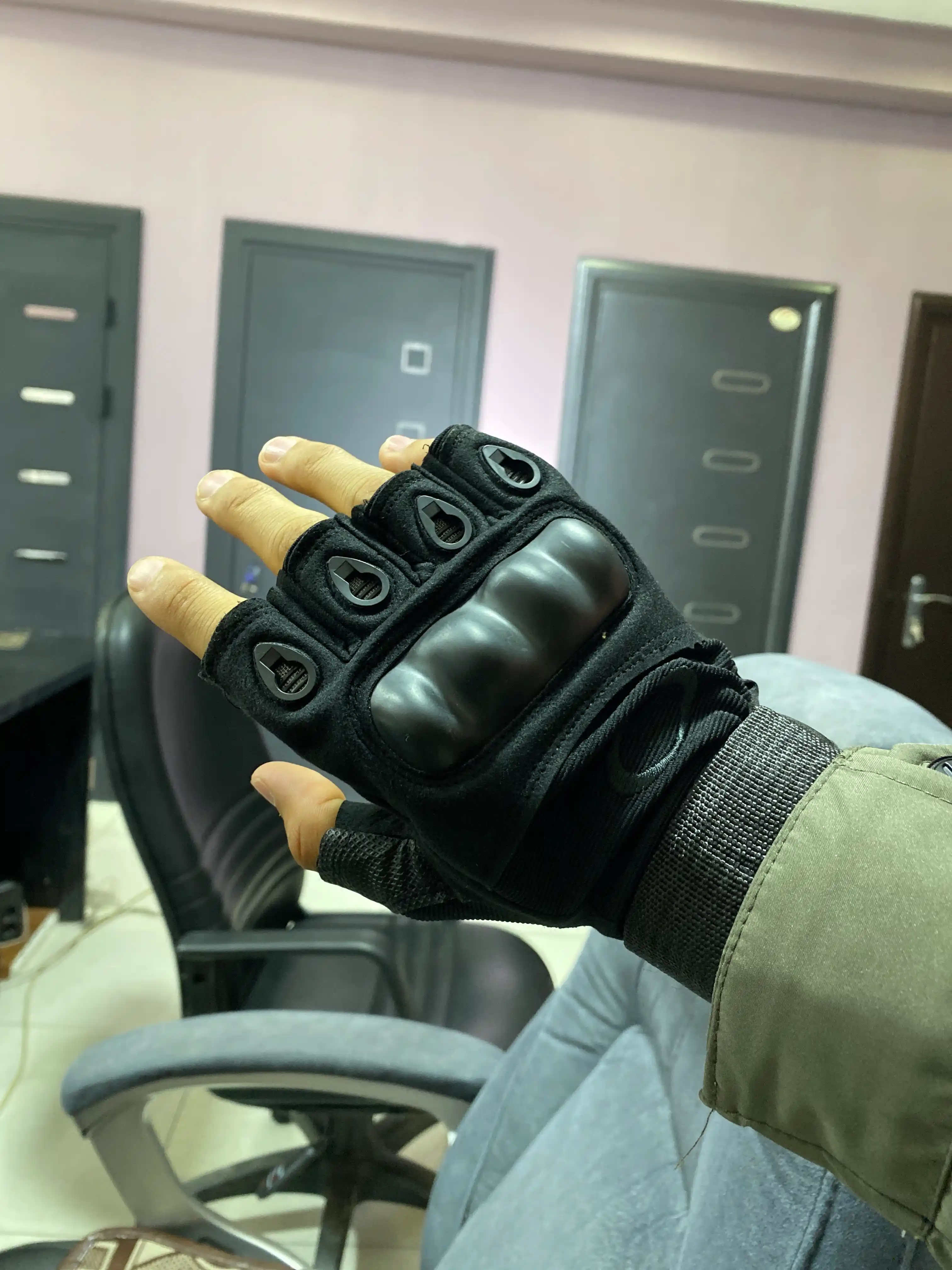 Тактические перчатки без пальцев, шингалка, XL