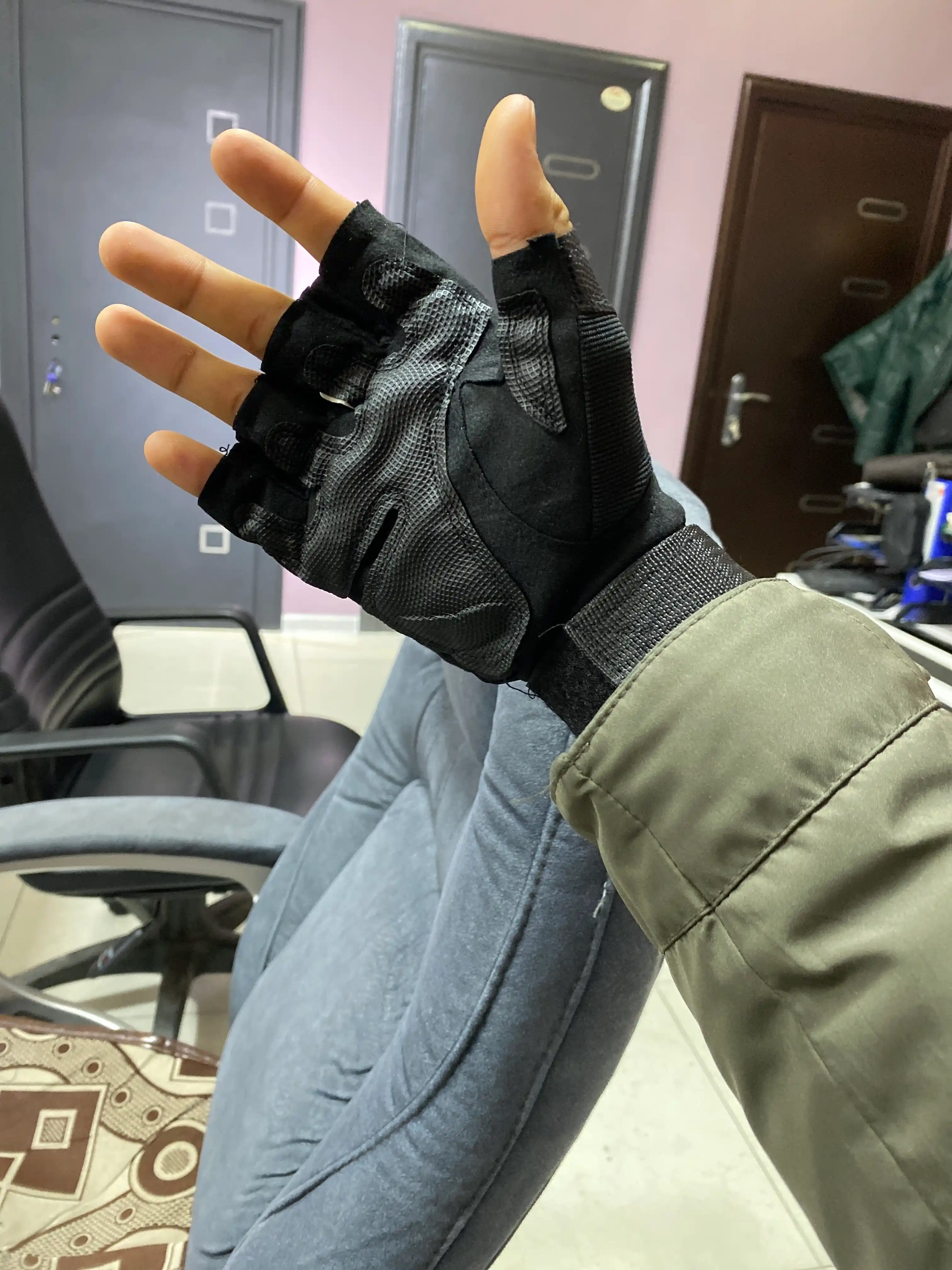 Тактические перчатки без пальцев, шингалка, XL