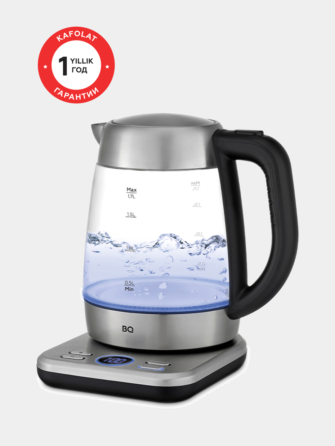 Электрический чайник BQ KT2047G, из боросиликатного стекла, объем 1.7 л ...