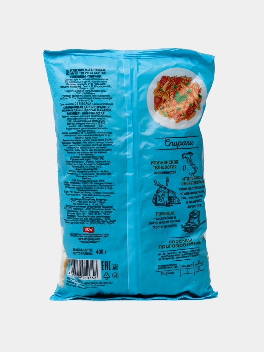Makaron mahsulotlari Bottega del Sole, spirallar, 400 g