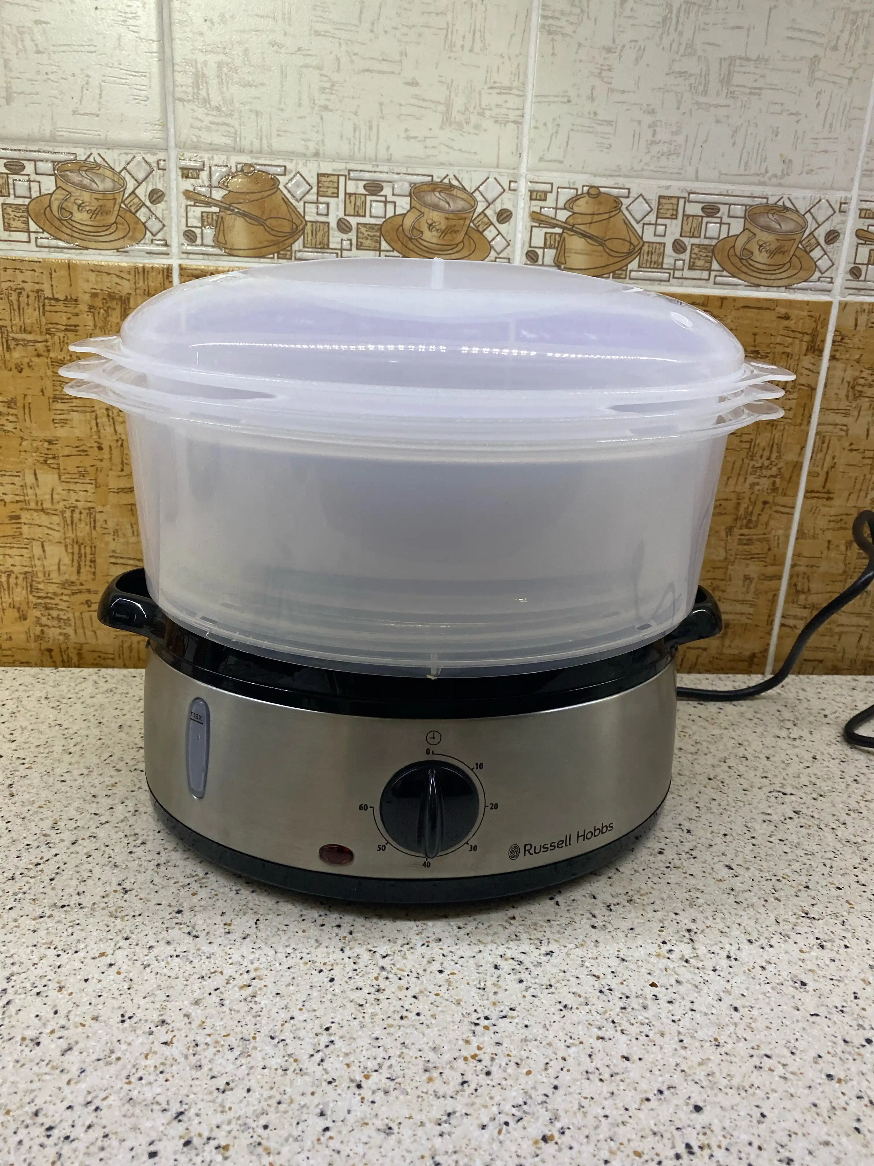 Пароварка Russell Hobbs Cook Home 19270-56 1927056, электрическая, нержавеющая сталь, 9 л