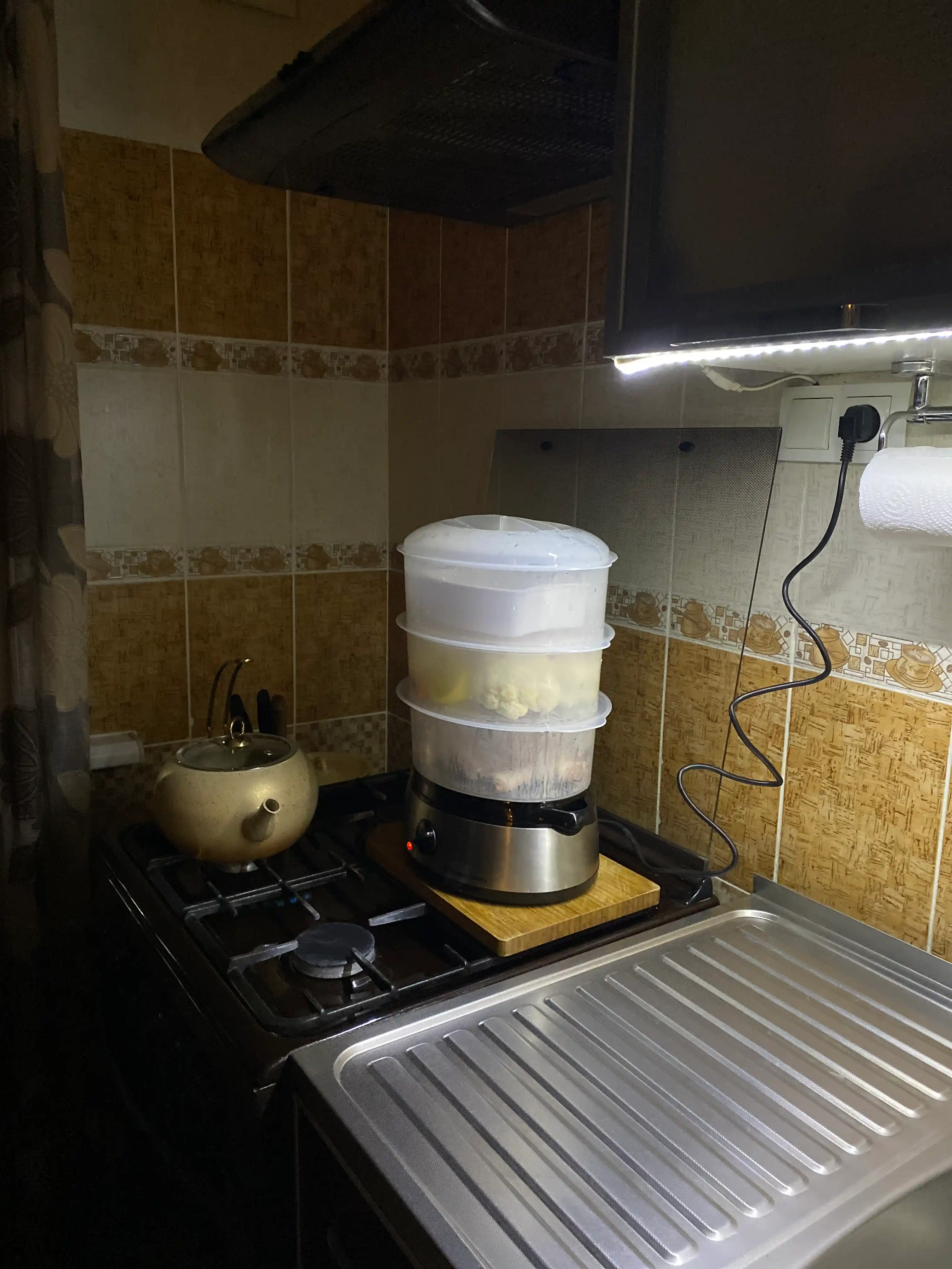 Пароварка Russell Hobbs Cook Home 19270-56 1927056, электрическая, нержавеющая сталь, 9 л
