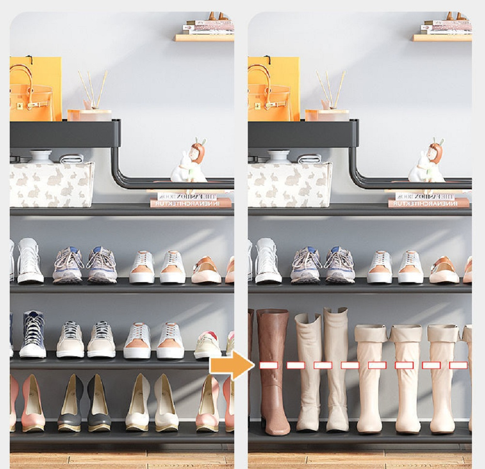 Металлическая полка для обуви, органайзер для хранения обуви, обувница фото