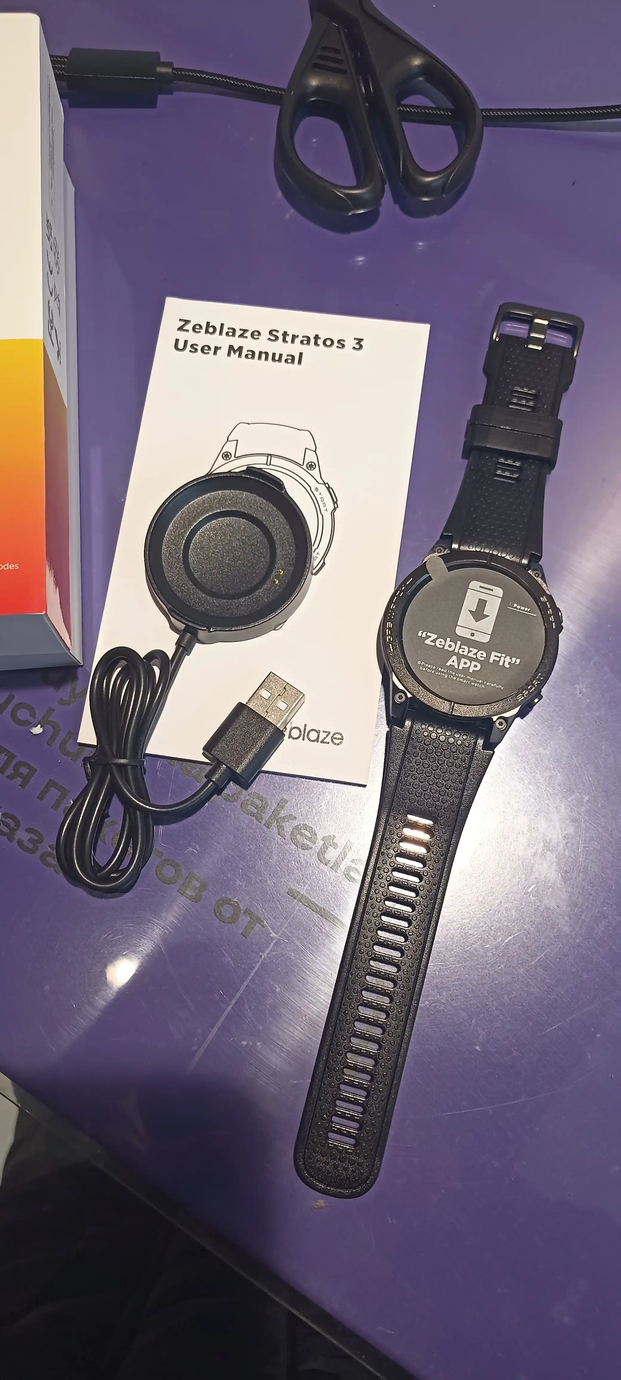 Smart watch Zeblaze Stratos 3 AMOLED 466x466, GPS, Bluetooth qo'ng'iroq, IP68, puls SpO2