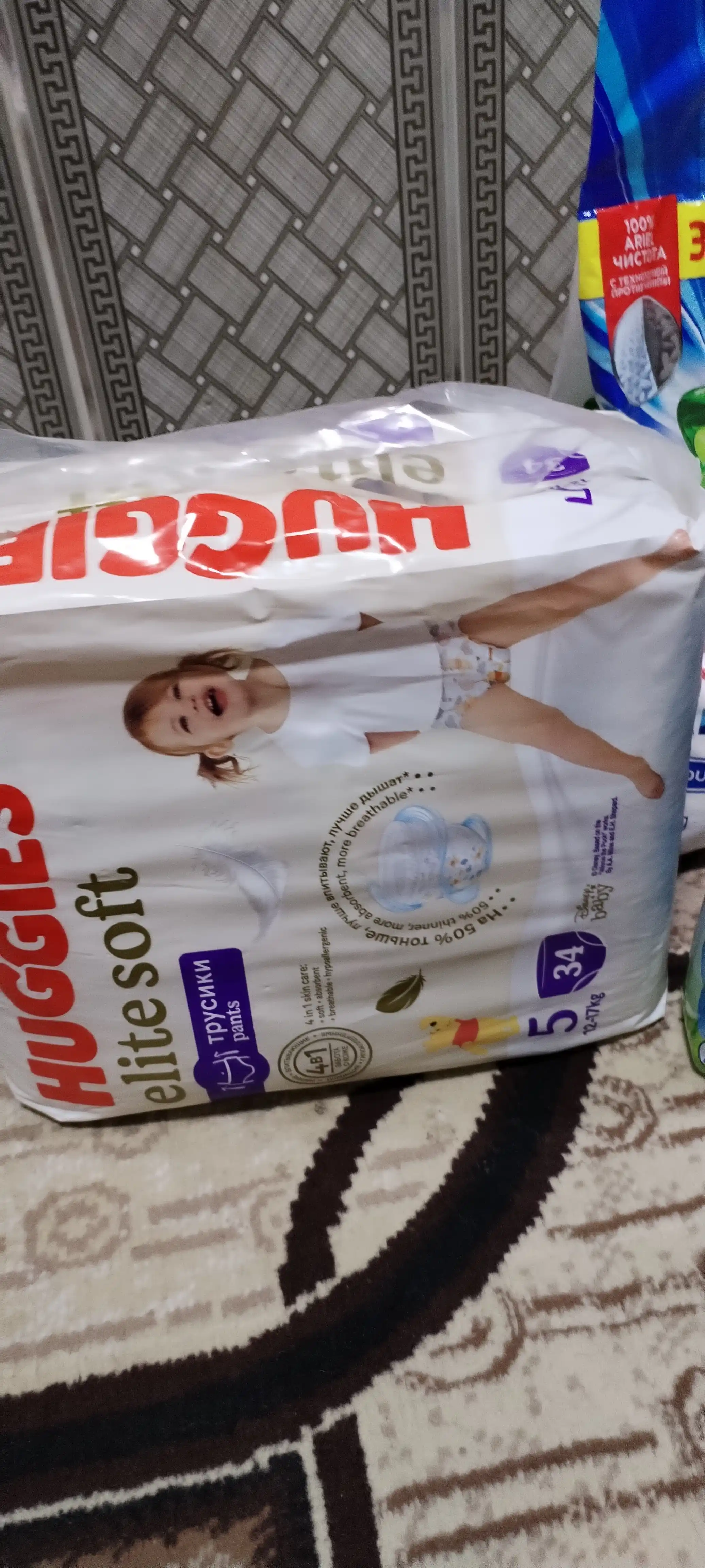 Подгузники трусики Huggies Elite Soft 12-17 кг, 5 размер, 34 шт