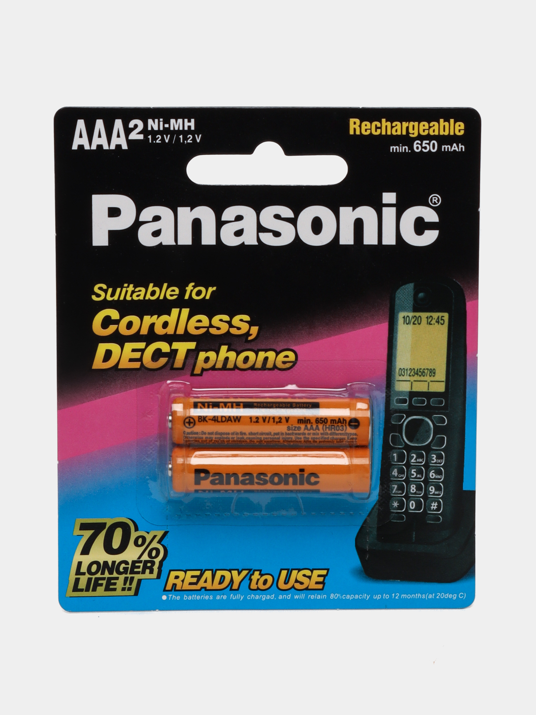 Аккумулятор для радиотелефона Panasonic AAA ,2 штуки, батарейки на домашний  телефон купить по низким ценам в интернет-магазине Uzum (842827)