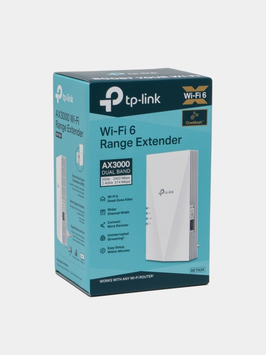 Ikki diapazonlik Wi-Fi signal kuchaytirgich Tp-Link RE700X AX3000 Wi Fi6