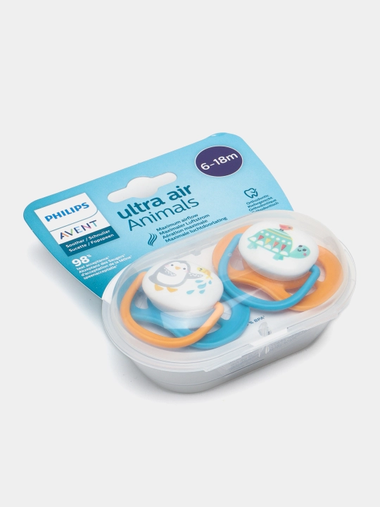 Пустышка Philips Avent Ultra Air для мальчиков, 6–18 месяцев, 2 штуки
