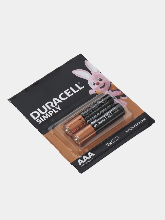 Батарейки Duracell  AAA, мизинчиковые, 2 в 1 - 