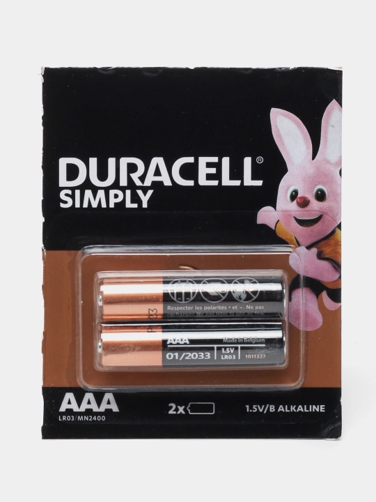 Батарейки Duracell  AAA, мизинчиковые, 2 в 1