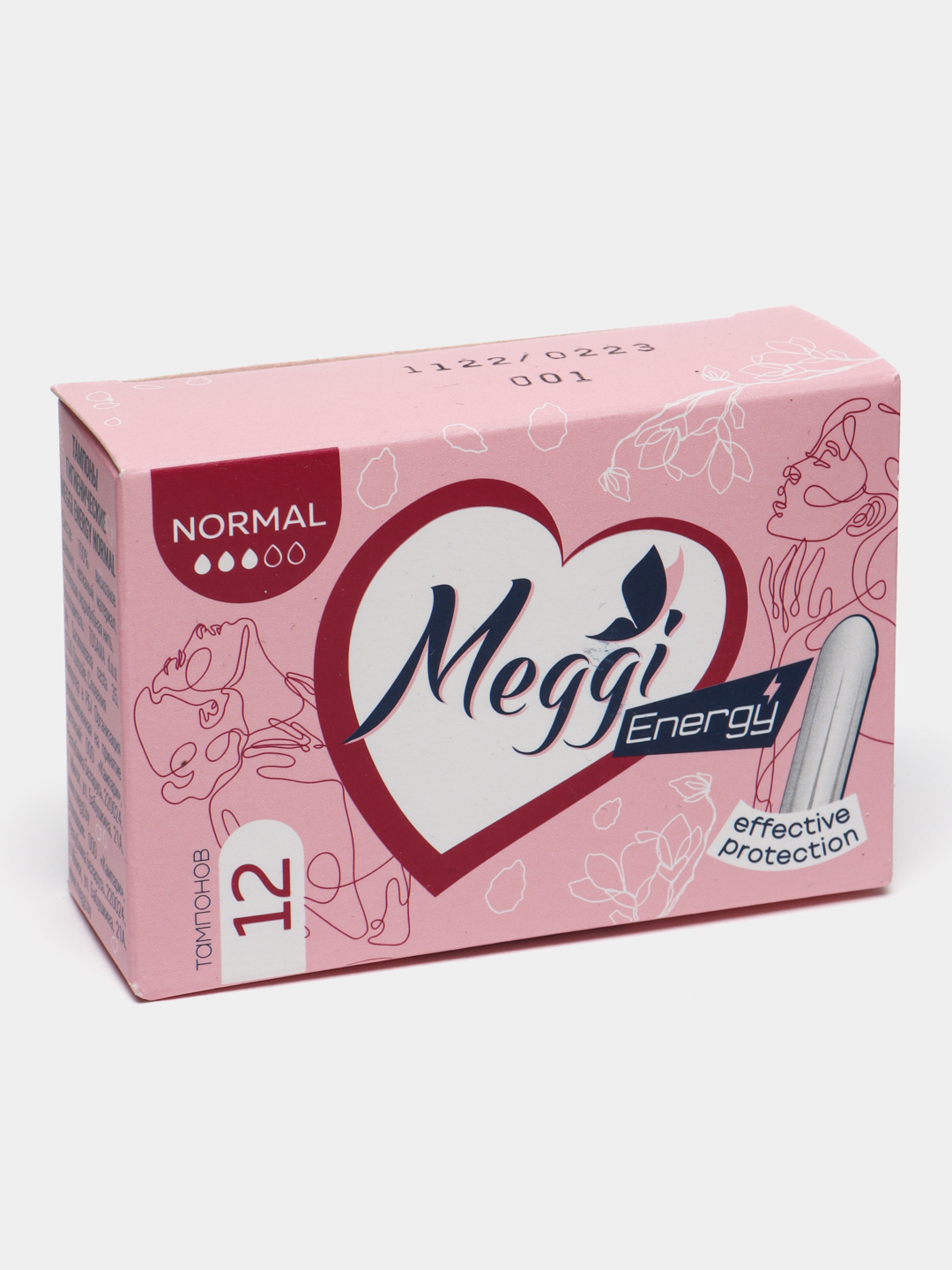 Тампоны Meggi Energy normal, 3 капли, 12 шт - 