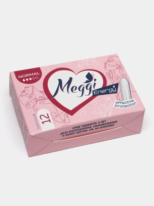 Meggi Energy normal tamponlar, 3 tomchi, 12 dona