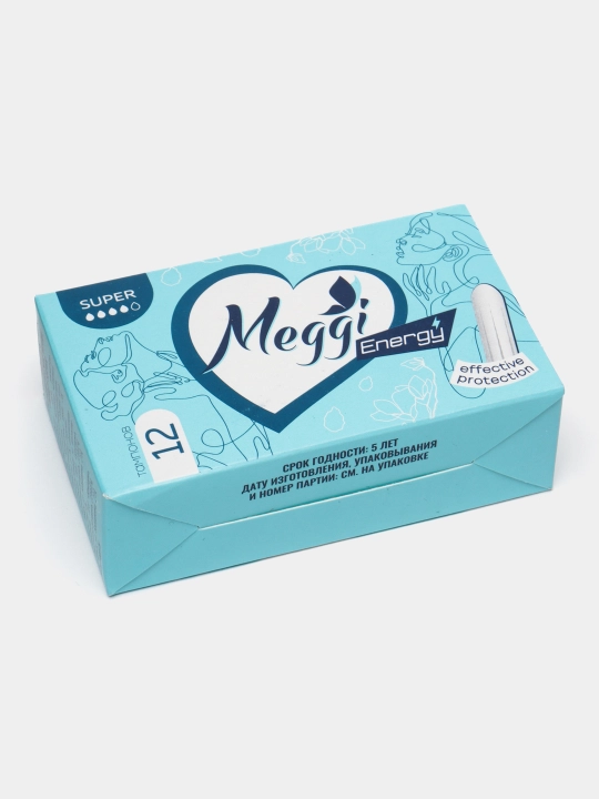 Meggi Energy super tamponlari, 4 tomchi, 12 dona