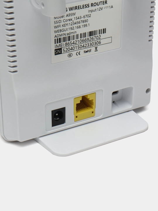 Corex 4G CPE-903 modem A9SW, Wi-Fi router, SIM karta uyasi bilan, 2 antenali