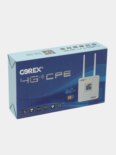Corex 4G CPE-903 modem A9SW, Wi-Fi router, SIM karta uyasi bilan, 2 antenali