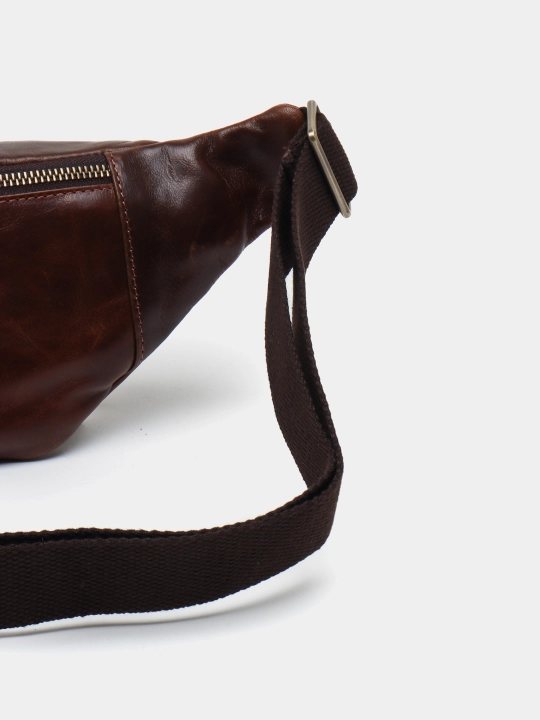 Erkaklar uchun Crossbody sumkasi haqiqiy charmdan