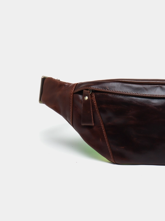 Erkaklar uchun Crossbody sumkasi haqiqiy charmdan