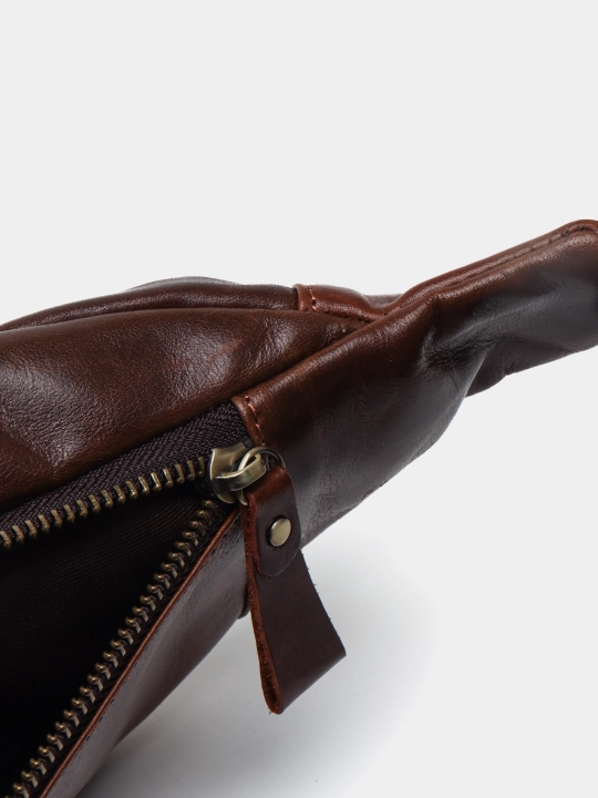 Erkaklar uchun Crossbody sumkasi haqiqiy charmdan
