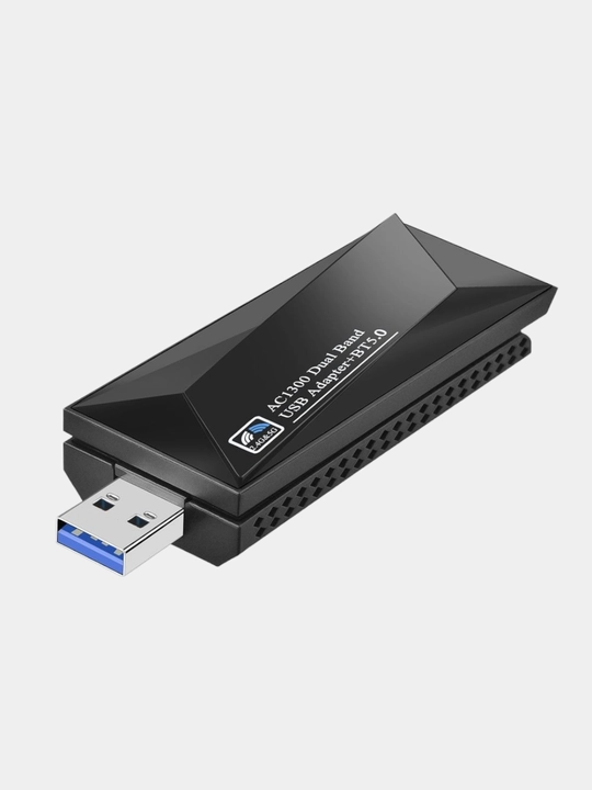 Адаптер, aнтенна, USB адаптер с поддержкой Wi-Fi, 1300 Мбит/с, 2.4/5 ГГц