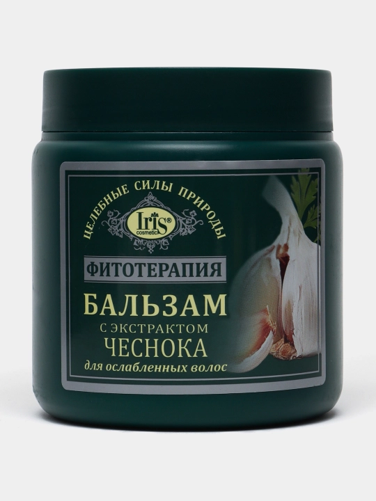 Бальзам для волос Iris Cosmetic Фитотерапия с экстрактом чеснока, 500 мл - 