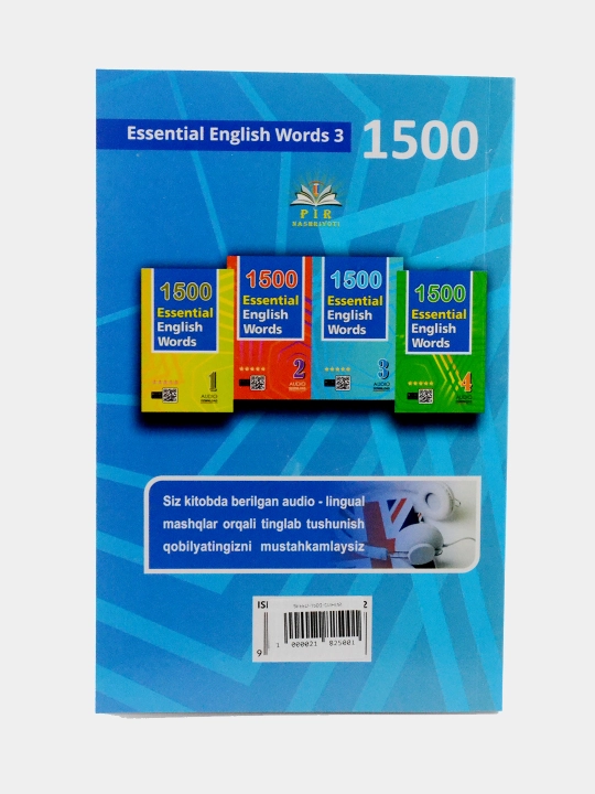 1500 Essential English Words — книга 1, 2, 3 или 4 с узбекскими переводами