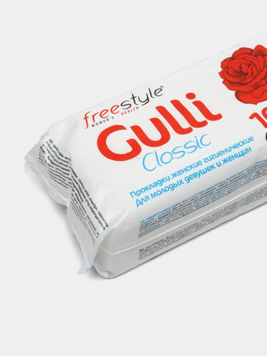 Ayollar uchun prokladkalar, Free Style Gulli Classic, Cotton Super Soft, 10 dona