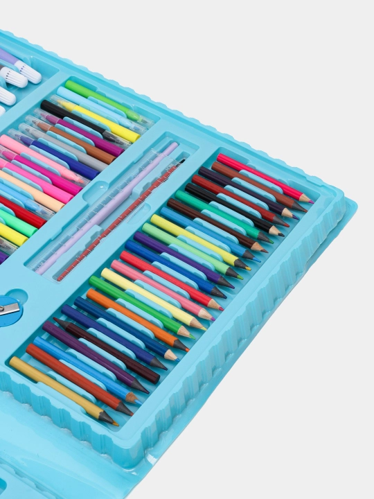 Yosh rassomning molbertli chamadonda rasm chizish uchun to'plami, 208 dona 42, 68, 86 dona