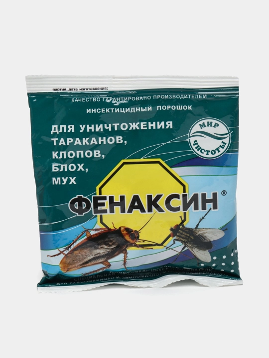 Hasharotlarga qarshi chang Fenaksin, suvaraklar, kanalar, chivinlarni o'ldirish uchun, 125 g - 