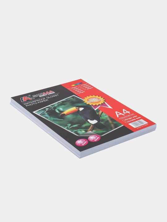 Printer uchun 250 g 50 l porloq A4 fotosurat qog'ozi - 