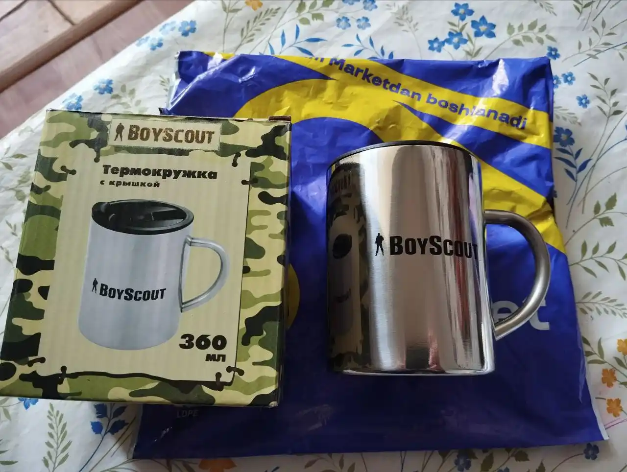 Termokrujka zanglamaydigan po'latdan qopqoq bilan, 360 ml