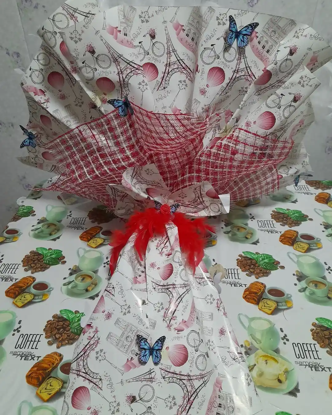 Цветы из фоамирана, на проволоке, для декора "Розы"