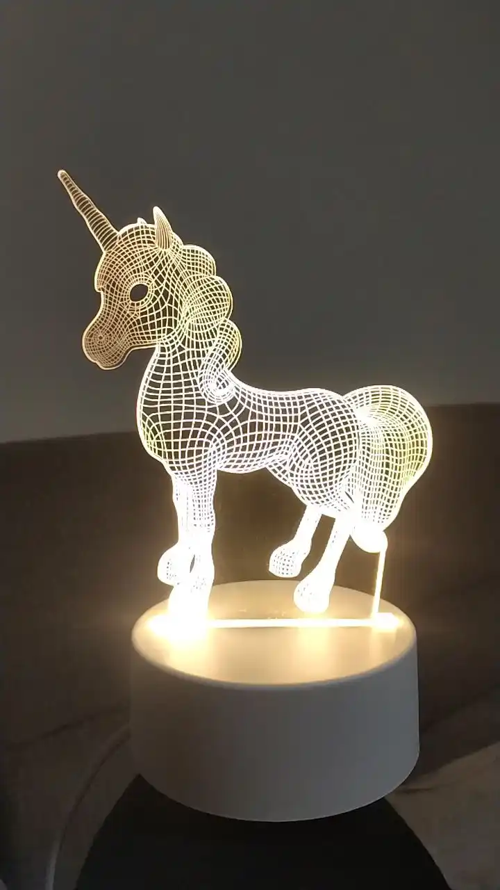 3D chiroq, ko'p rangli tungi chiroq