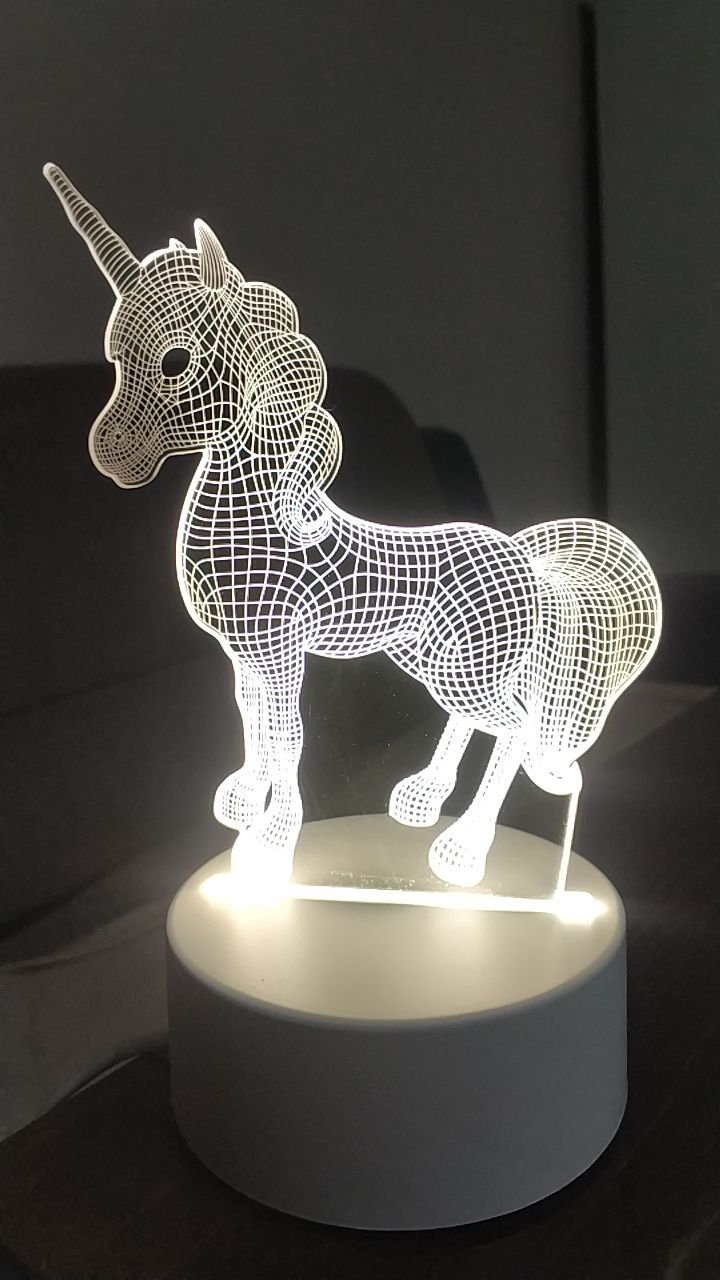 3D chiroq, ko'p rangli tungi chiroq