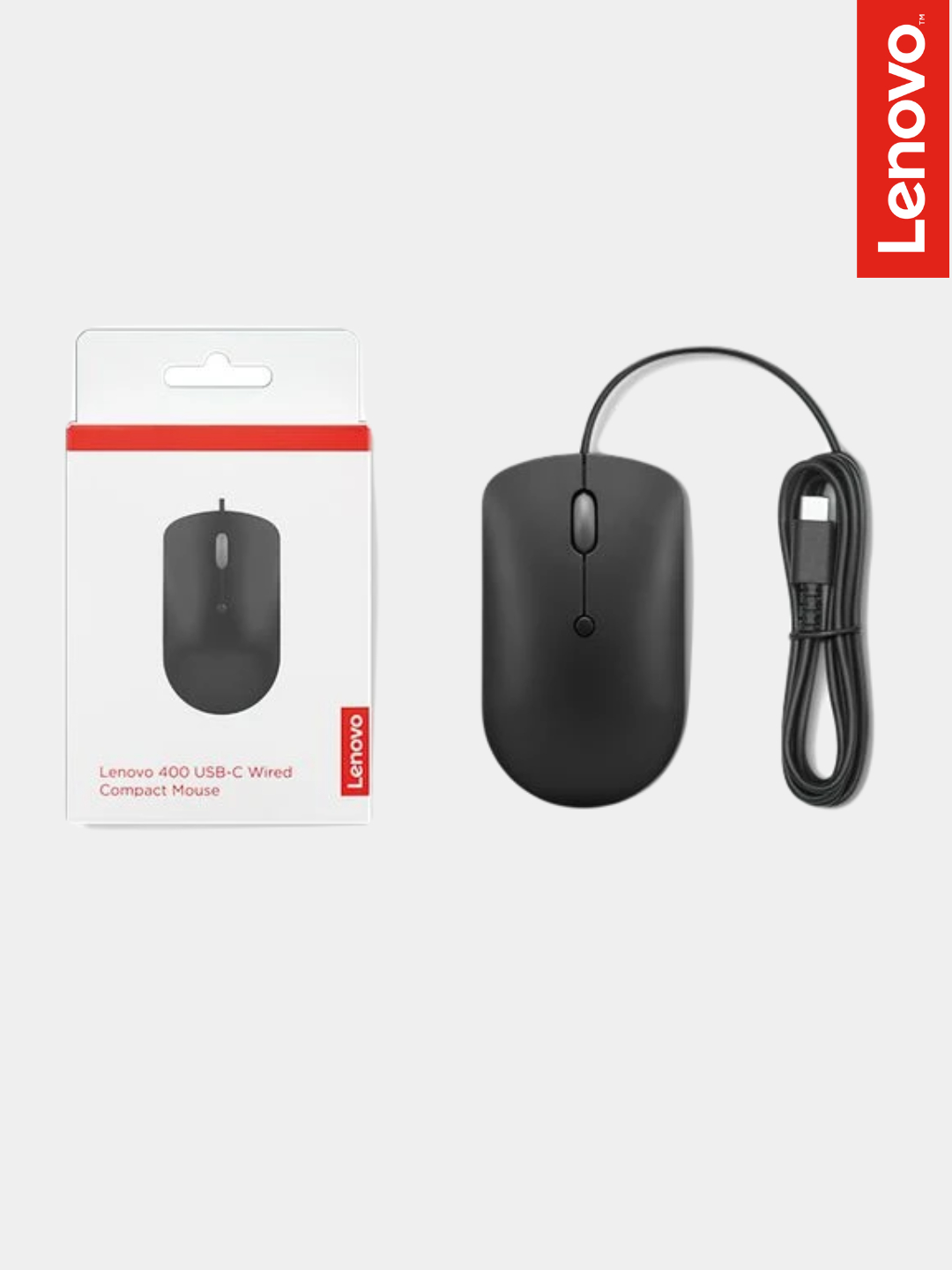 Lenovo 400 USB-C Wired Compact Mouse