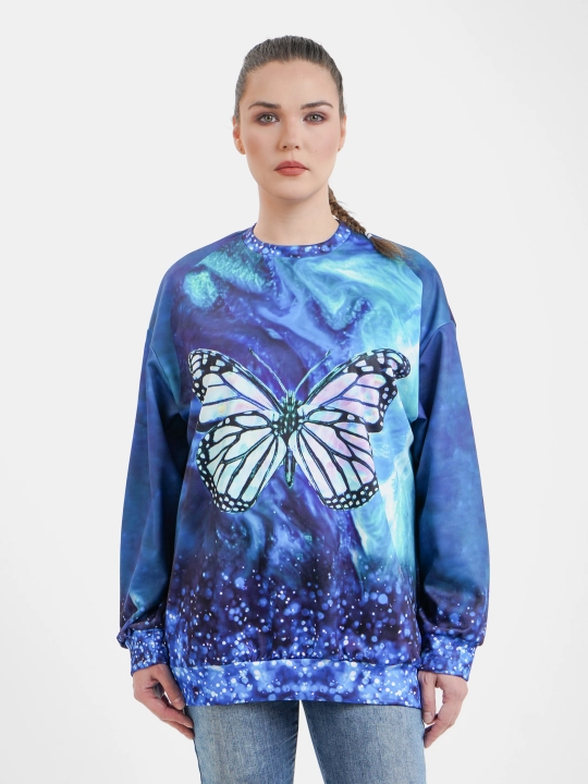 Ayollar uchun bosilgan sviter mikrofiber pullover - 