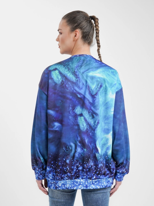 Ayollar uchun bosilgan sviter mikrofiber pullover