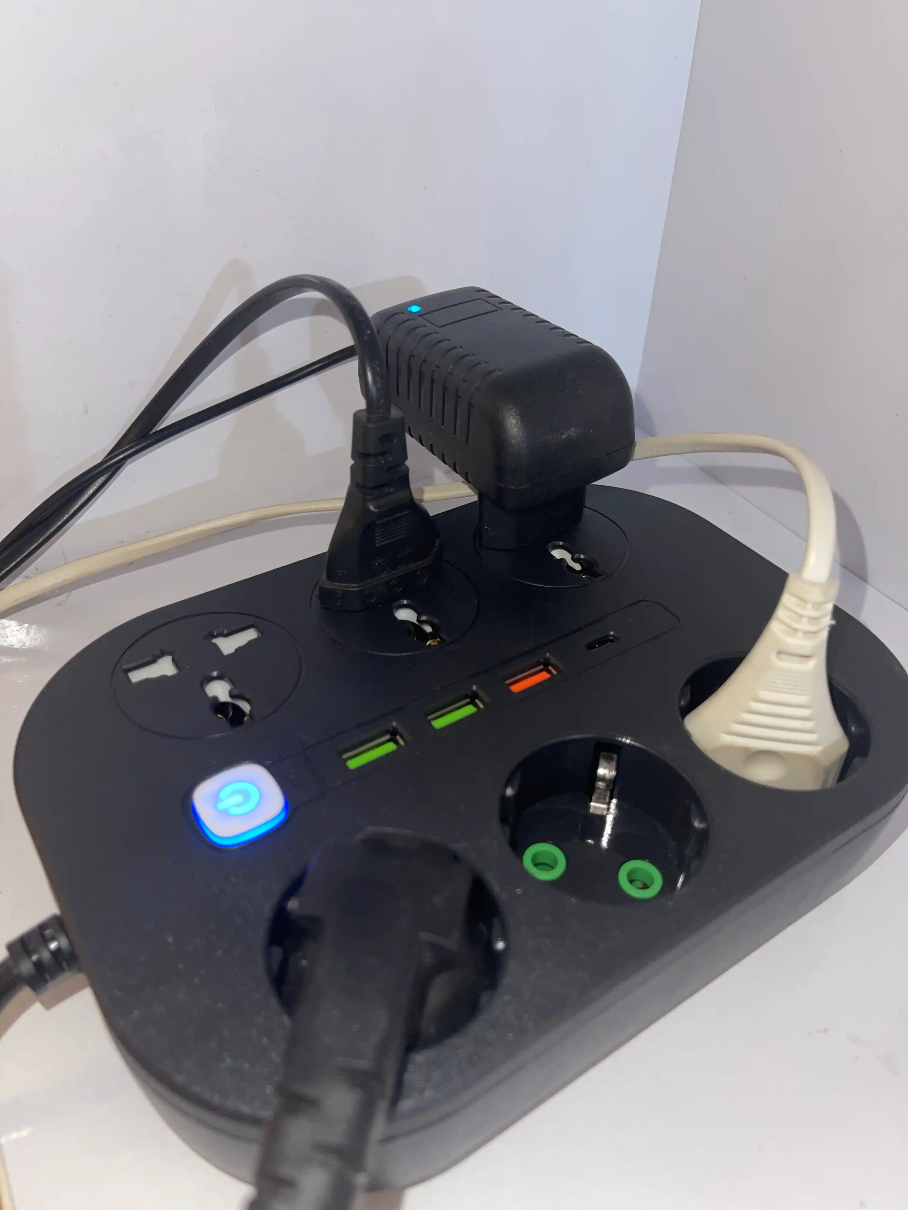Удлинитель электрический, Пилот, сетевой фильтр, тройник, 6 розеток, 3 USB порта, Type-C