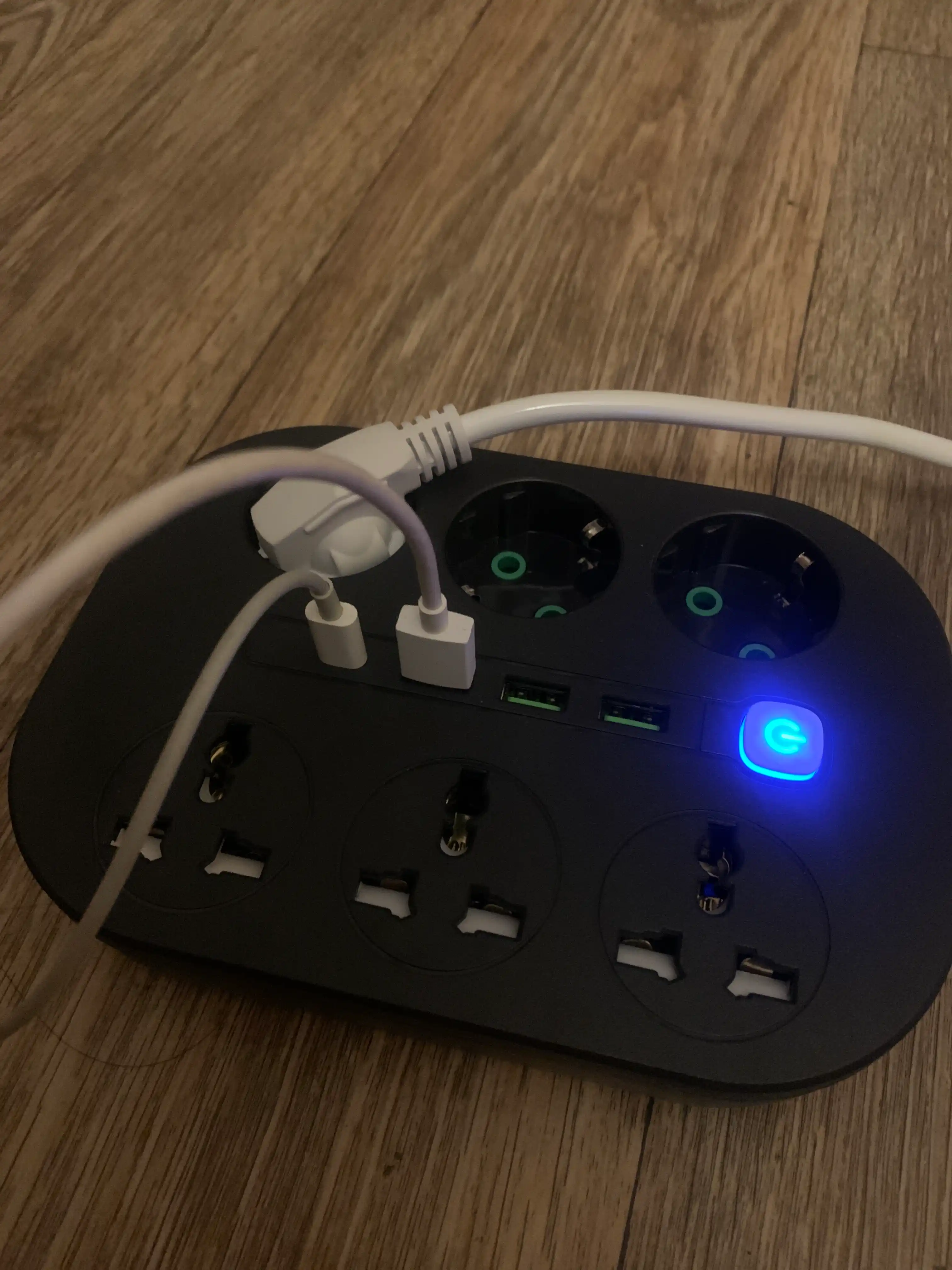 Удлинитель электрический, Пилот, сетевой фильтр, тройник, 6 розеток, 3 USB порта, Type-C