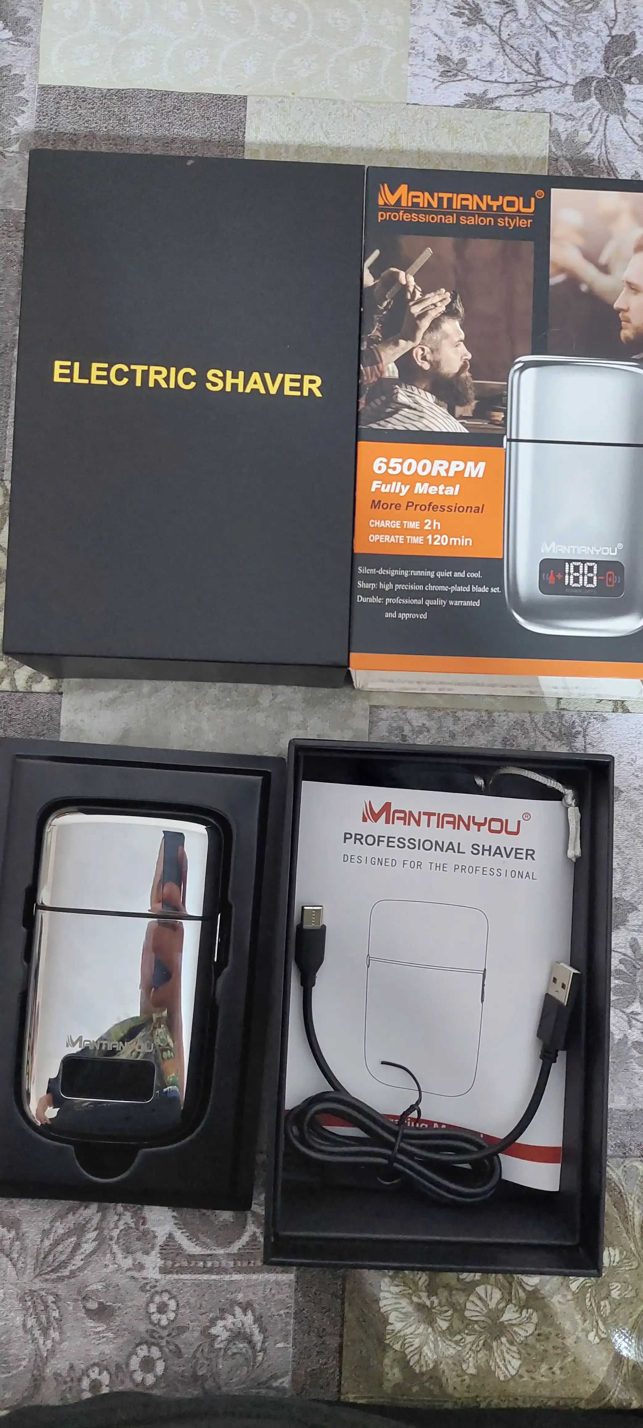 Электробритва шейвер Mantianyou 6500RPM для дома и профессионального использования