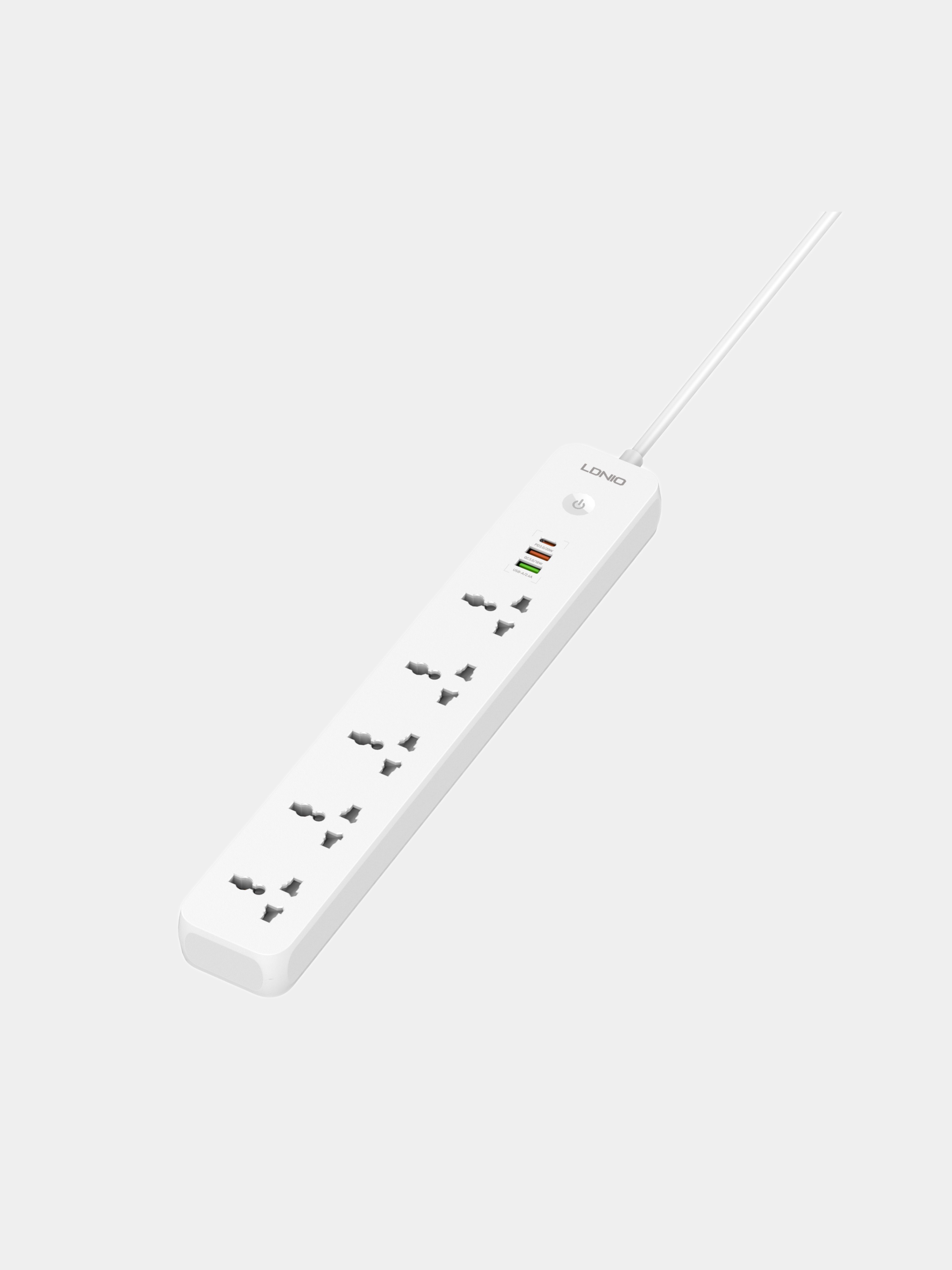 Удлинитель Ldnio 5319 с портом type-c, универсальные розетки, 5 шт, 2m ...