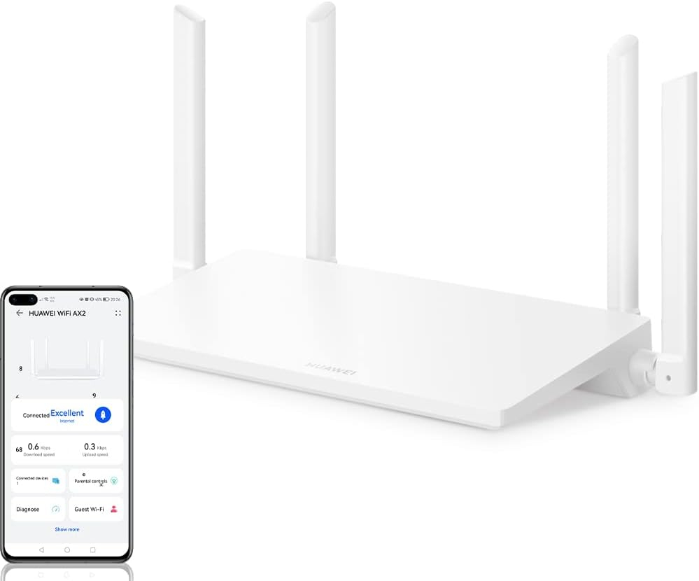 Роутер wi-fi 6 mesh+ беспроводной Huawei WS7001(AX2) AX1500  10/100/1000BASE-TX белый модем купить по низким ценам в интернет-магазине  Uzum (861760)