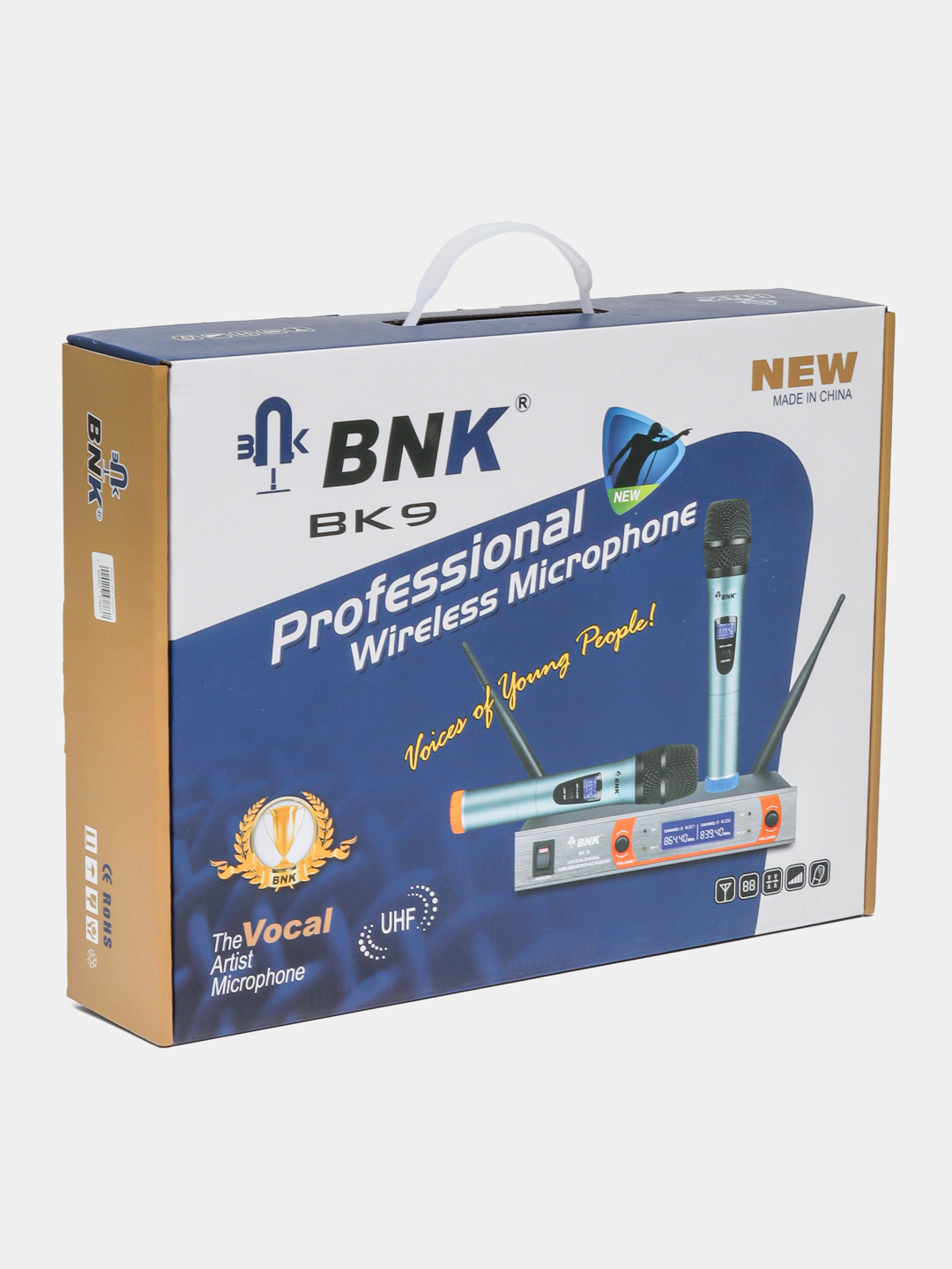 Микрофон для караоке BNK BK9, два беспроводных микрофона, эстрадный ...