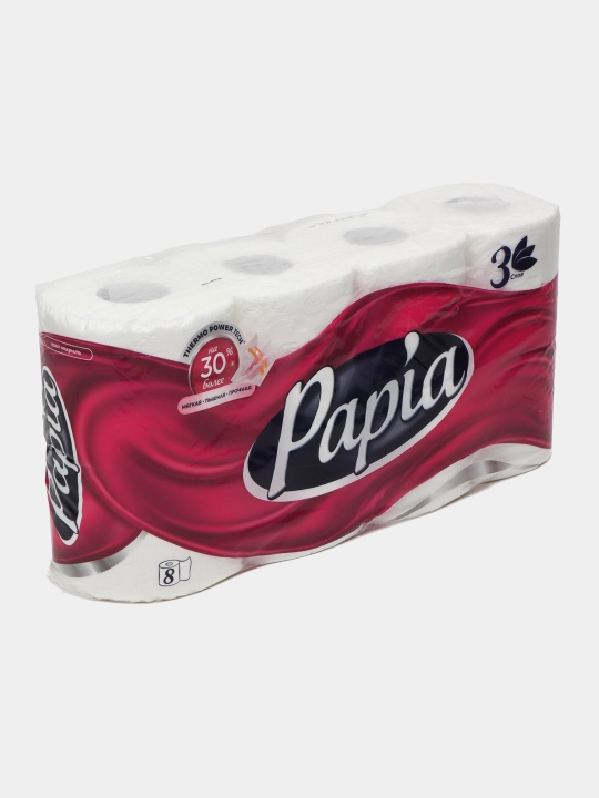 Tualet qog'ozi Papia, 3 qatlam 8 dona