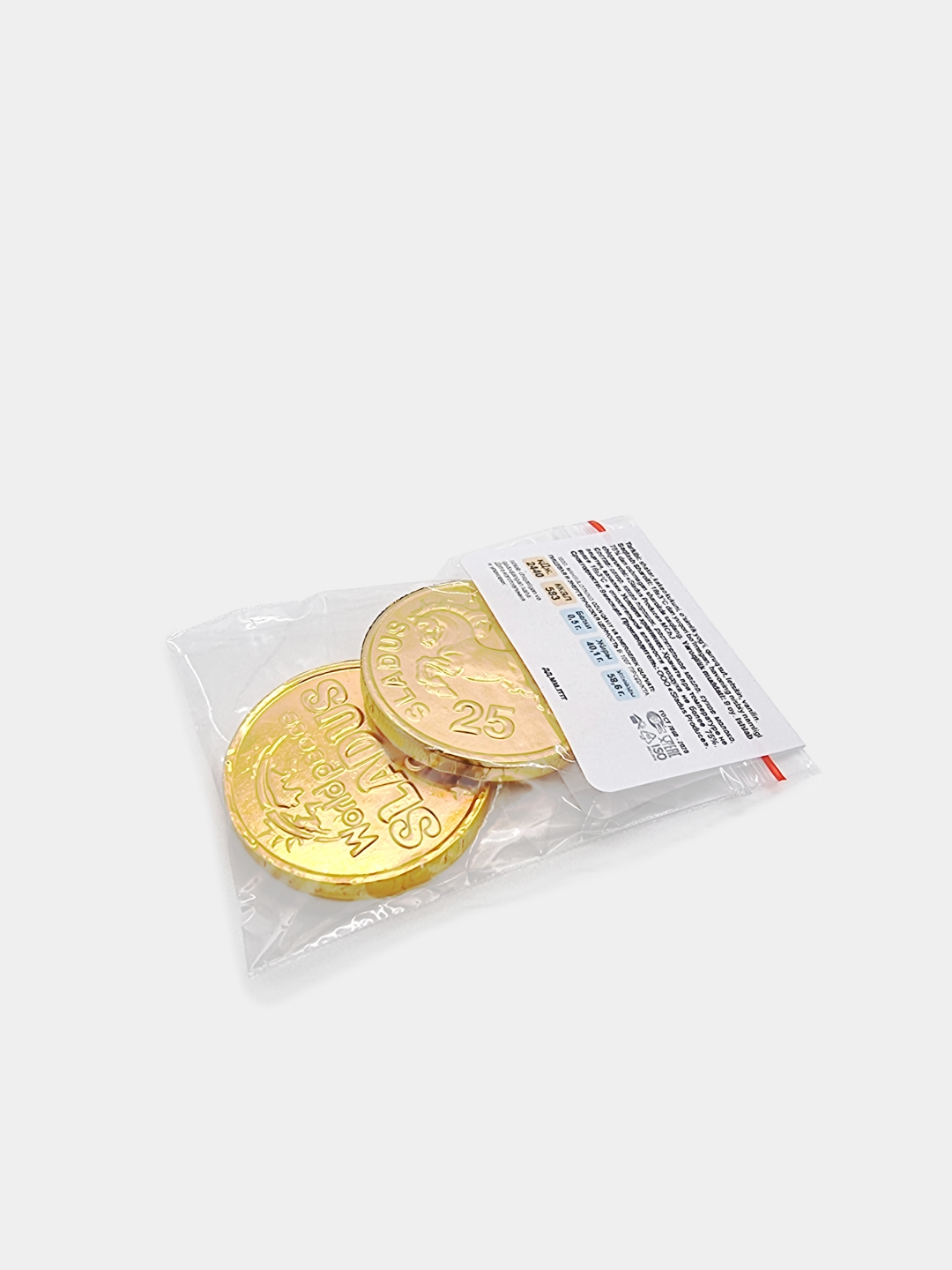 Шоколадные монеты Sladus Gold Moneda, в мешке 15, 20, 25 золотых монет ...
