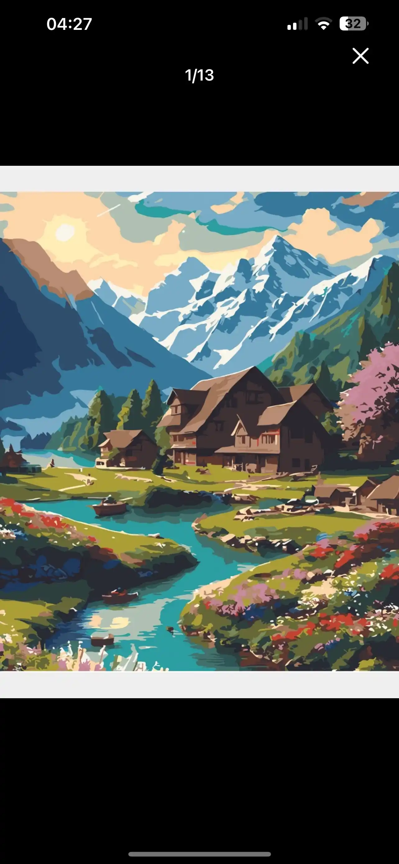 Raqamlar bo'yicha bo'yash "Peyzajlar va tabiat", ramkaga tortilgan, 40 * 50 sm