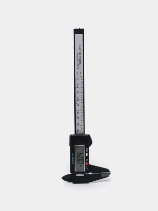 Kaliper elektron raqamli LCD displeyli chuqurlik o'lchagich funktsiyasi bilan, 150 mm - 